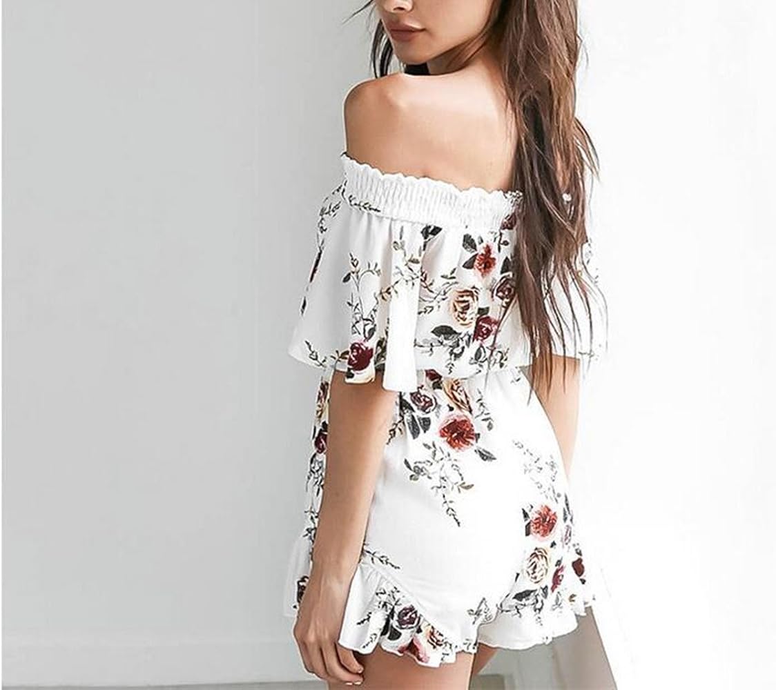 Amazon.com: Taiduosheng Women's Off-Shoulder V-Neck Floral